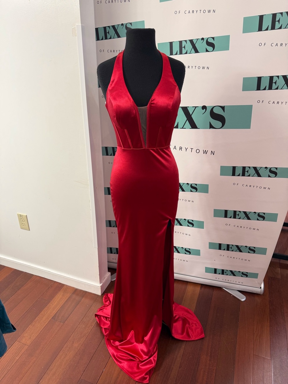 Jovani Deep V-Neck Gown with Corset Back